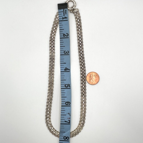 Milor 925 Italy Signed Sterling Silver Bismarck Chain Necklace Unisex - Picture 7 of 10